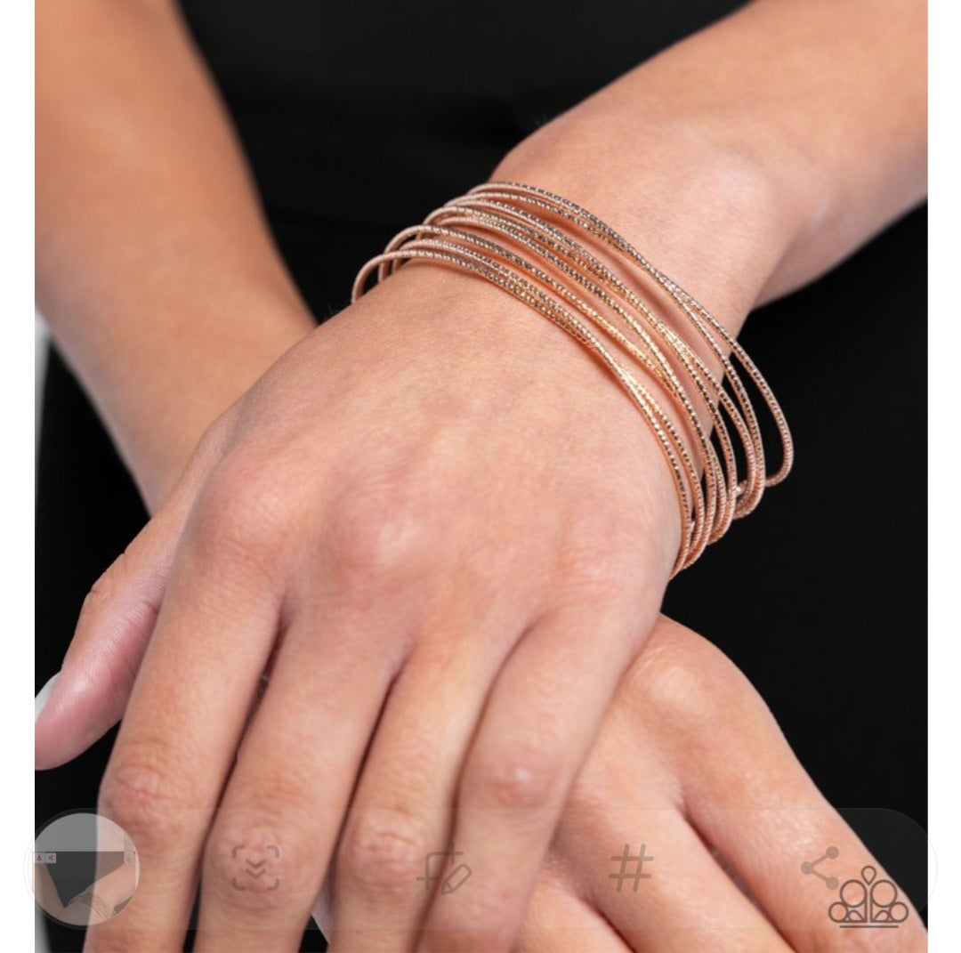 Monochromatic Crossover Rose Gold Bracelet