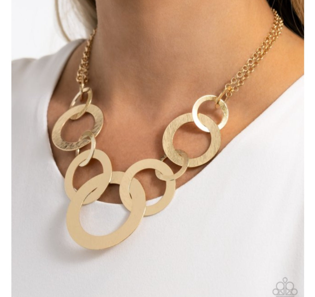 Uptown Links- Gold Necklace