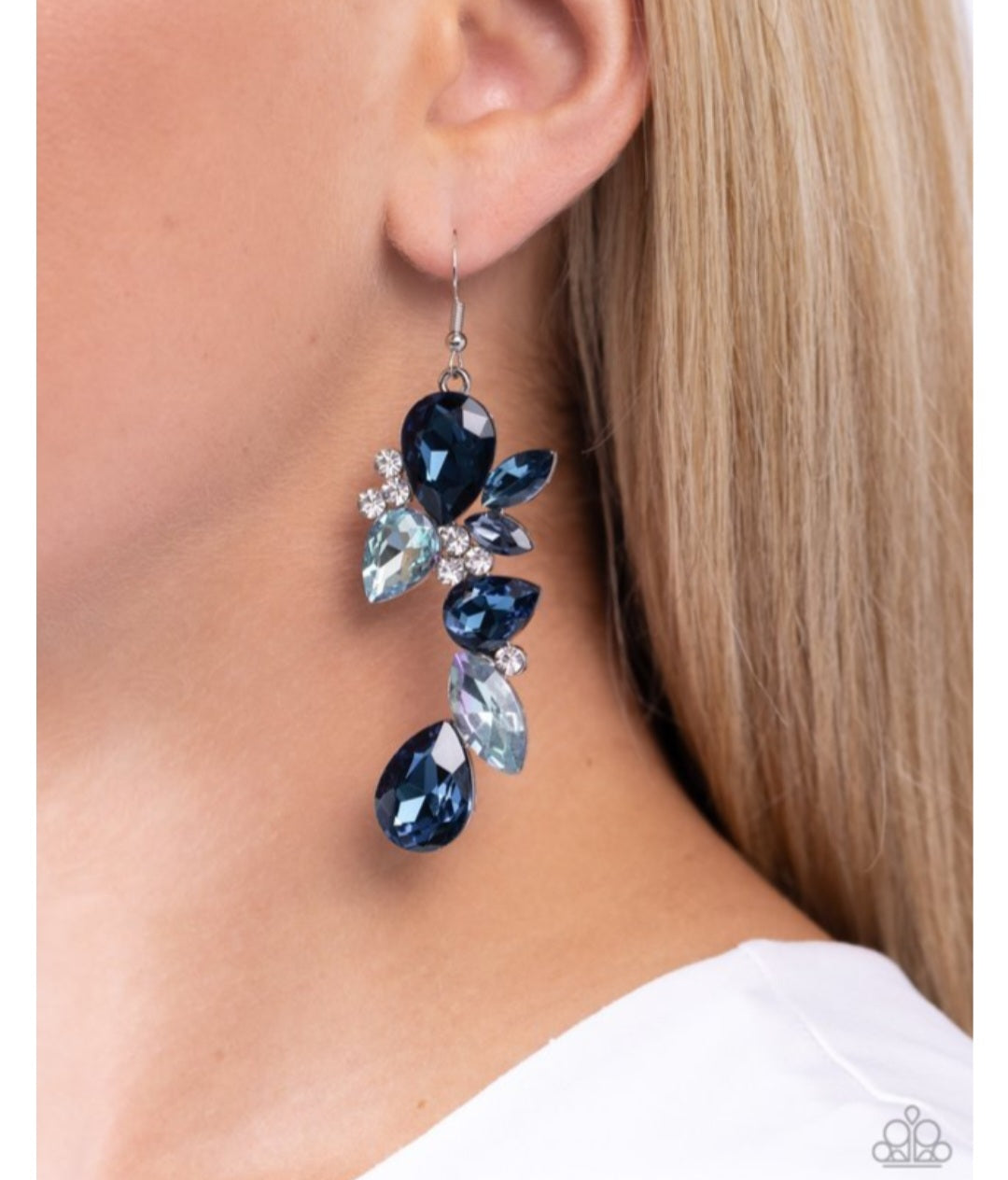 Fancy Flaunter Blue- Earrings