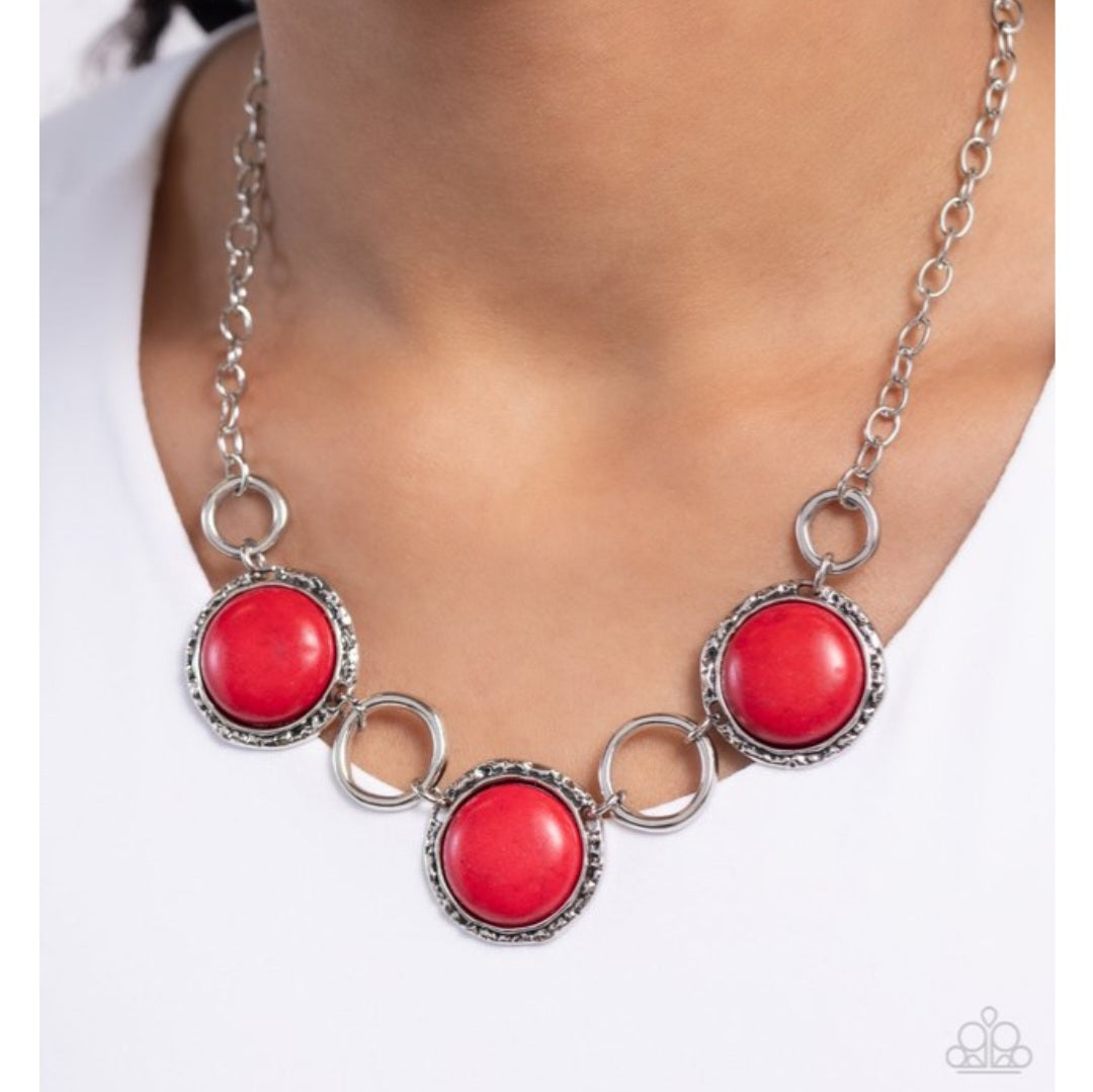 Sahara Scope-Red Necklace