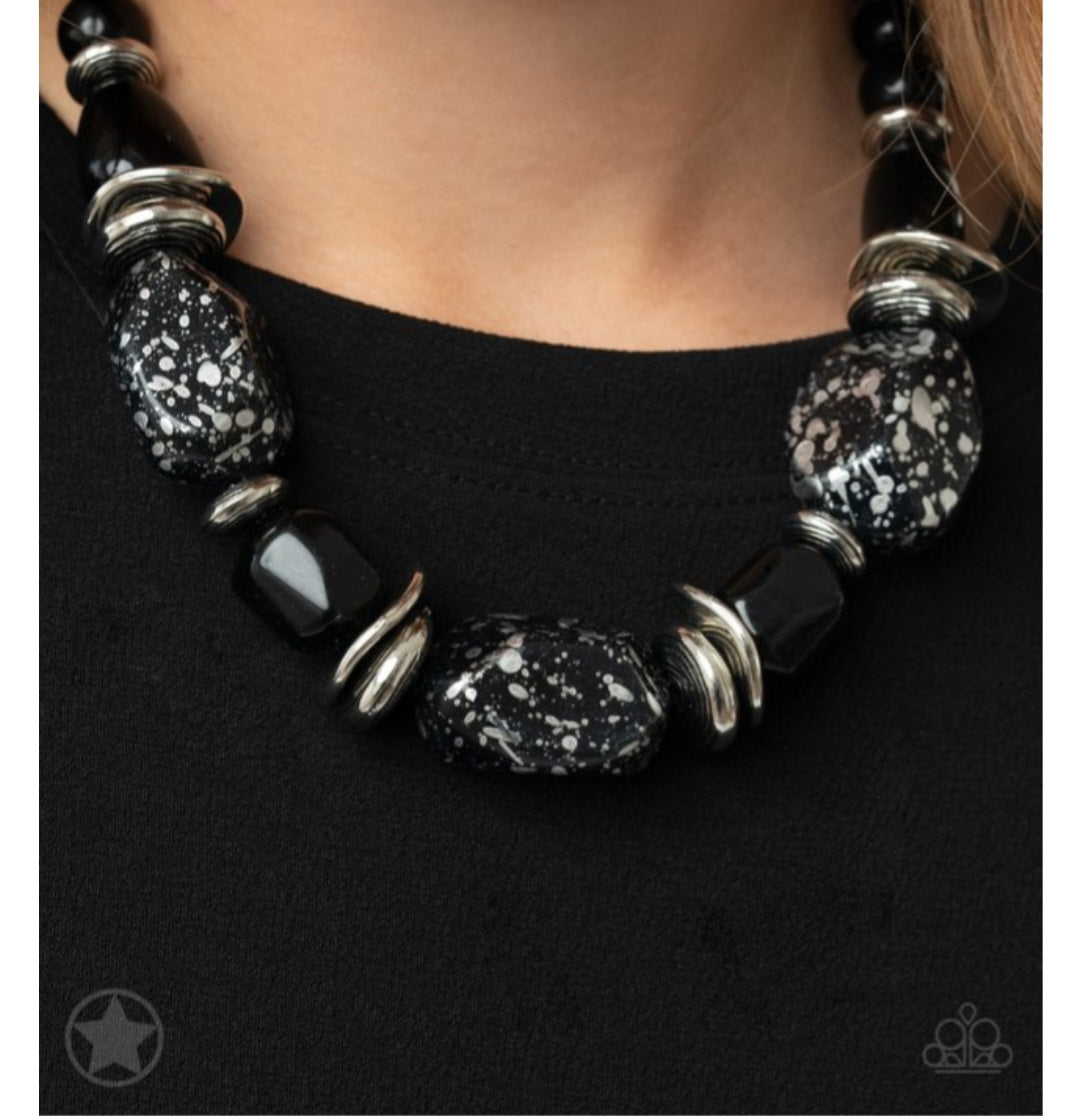 In Good Glazes - Black Necklace