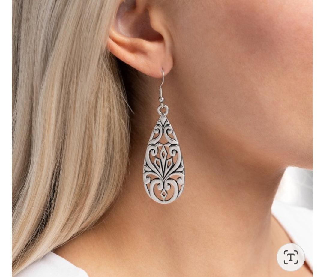 Eastern Elements- Silver Earrings