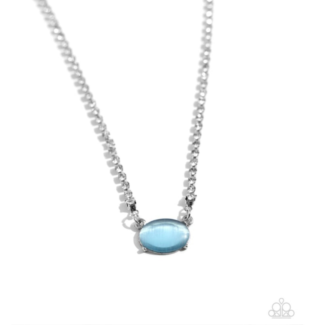 Dynamic Delicacy-Blue Necklace
