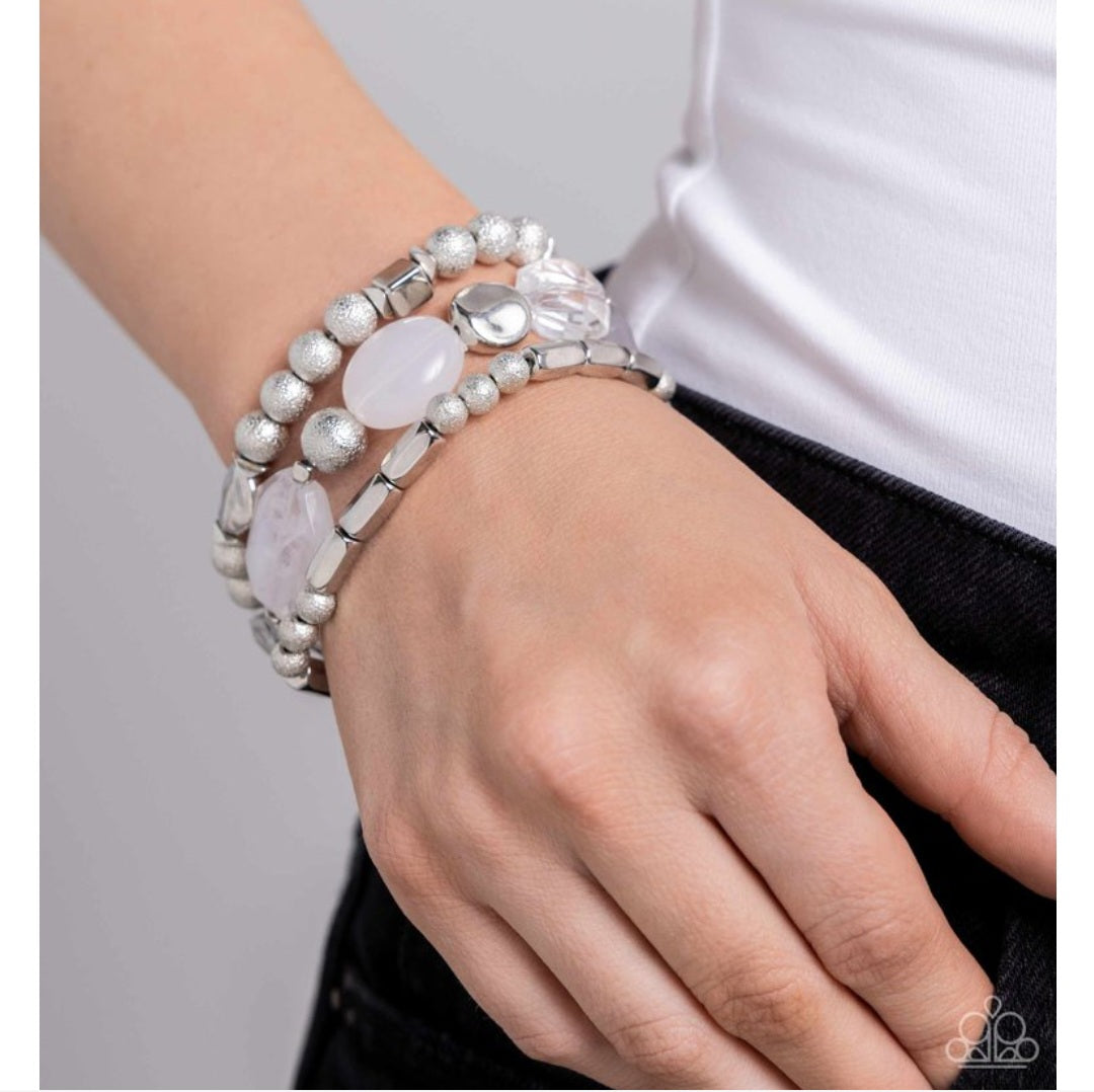 Marina Magic- White × 3 Bracelet