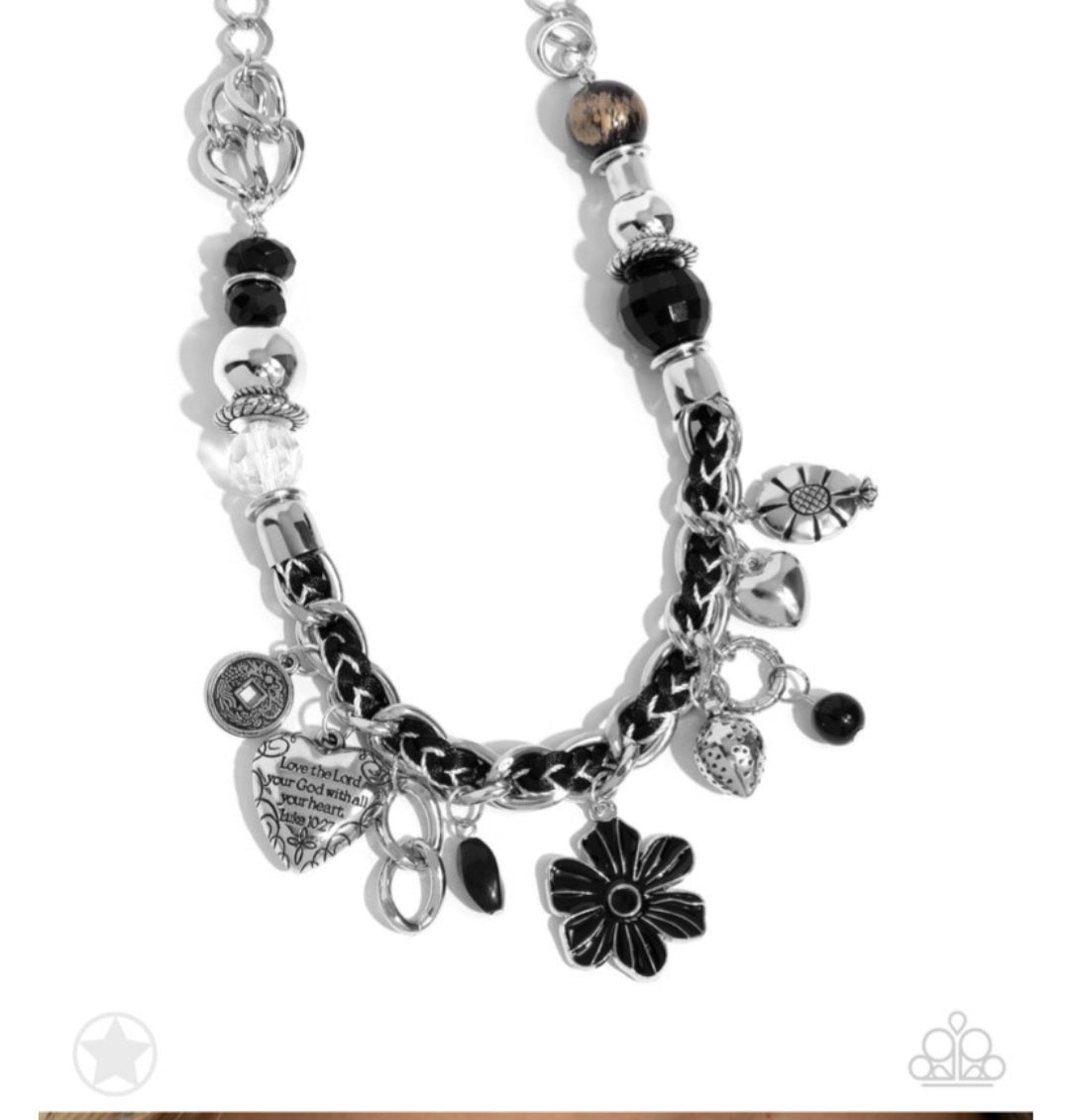 Charmed, I am Sure-Black Necklace