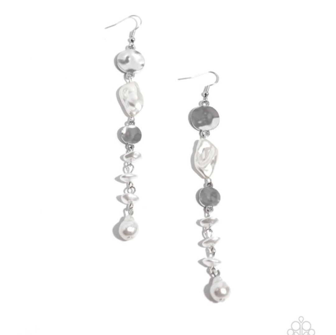 Cosmopolitan Chic- White Earrings