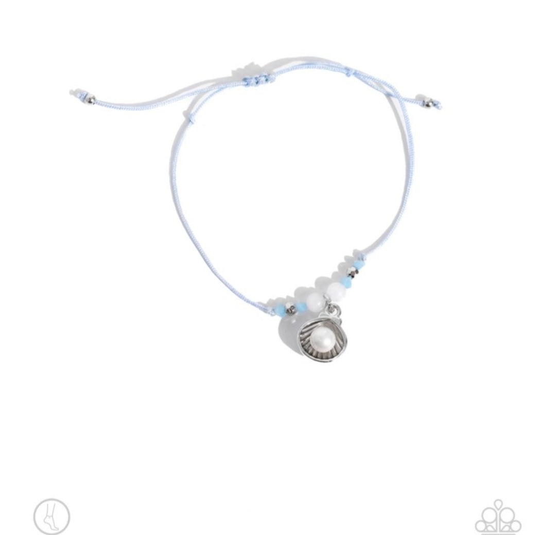 Oyster Overture-Blue Anklet