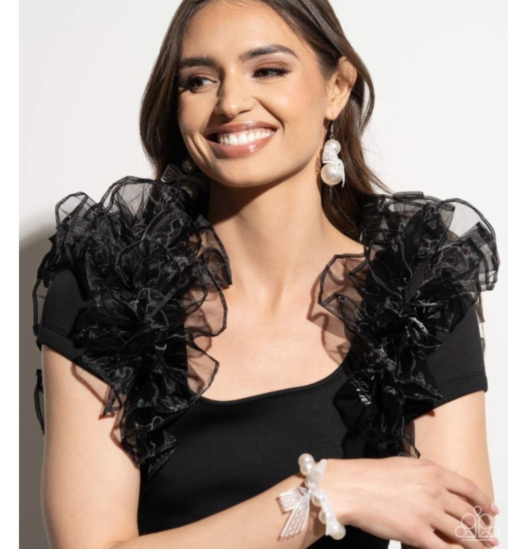 Girly Glam - White Bracelet