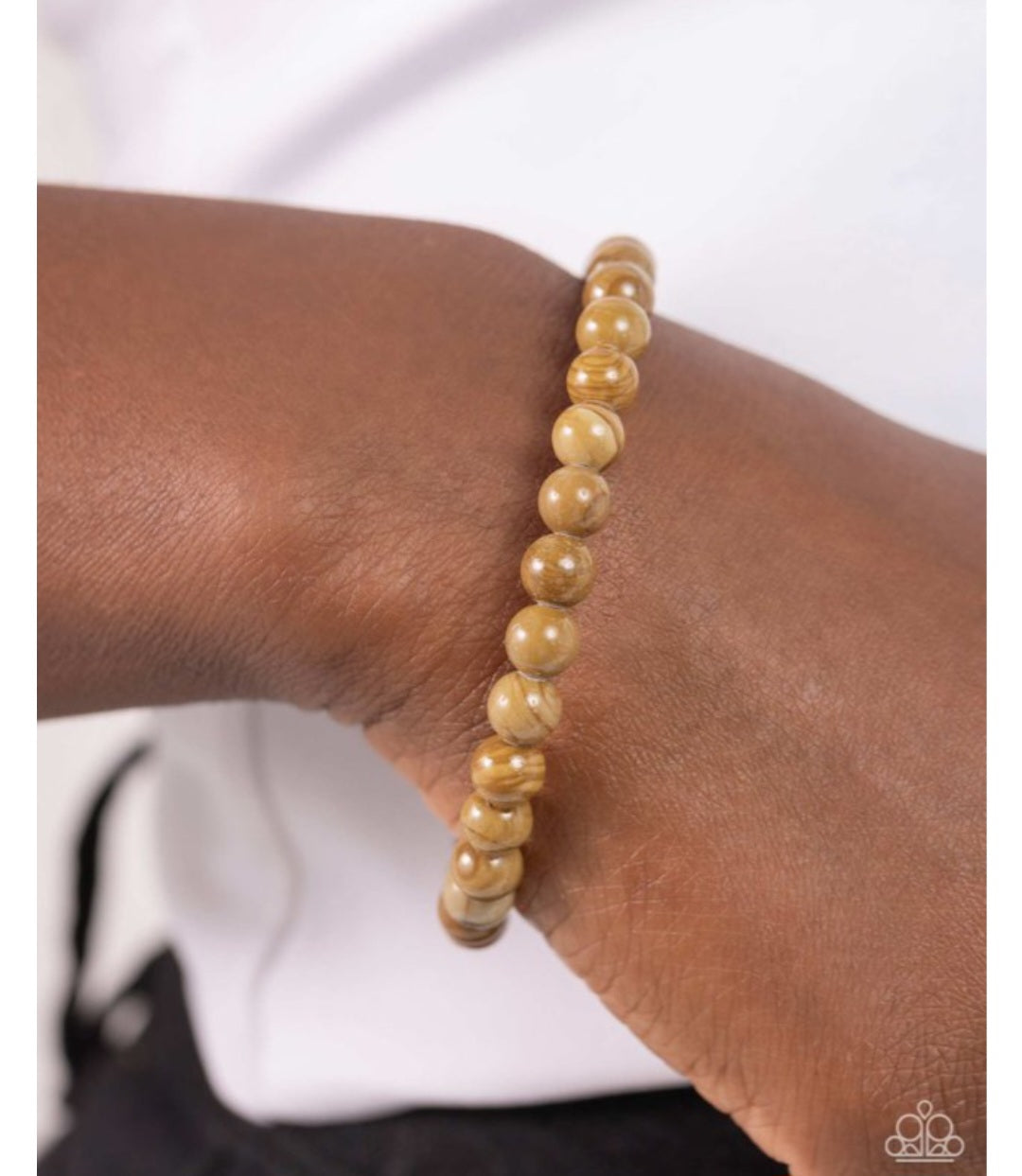 Sinuous Stones- Men's Brown Bracelet