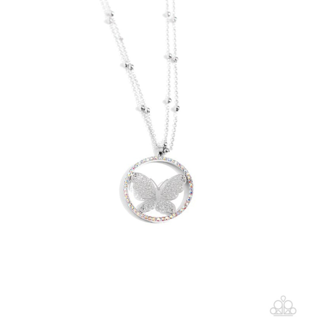 Festive Flight Multi- Butterfly Necklace