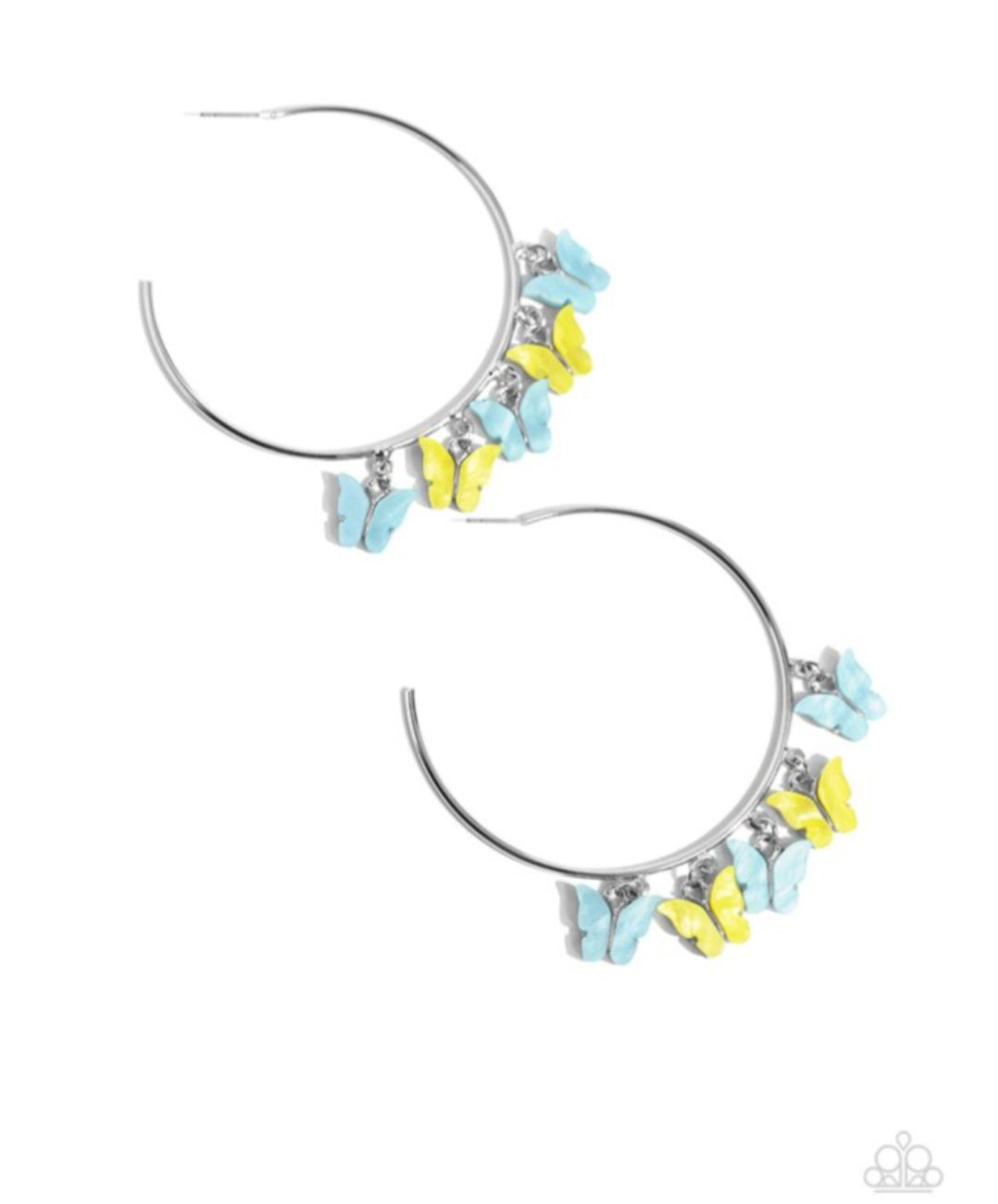 Bemusing Butterflies- Blue Earrings