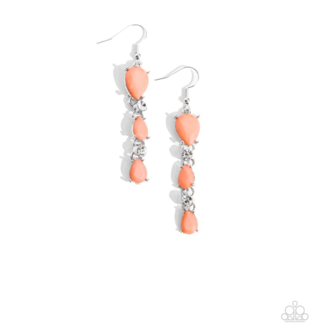 Malibu March- Orange Earrings