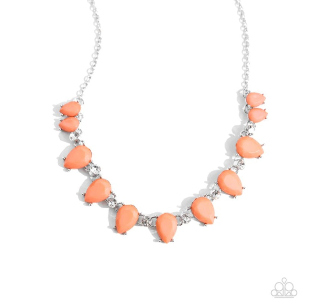 Malibu Marvel- Orange Necklace
