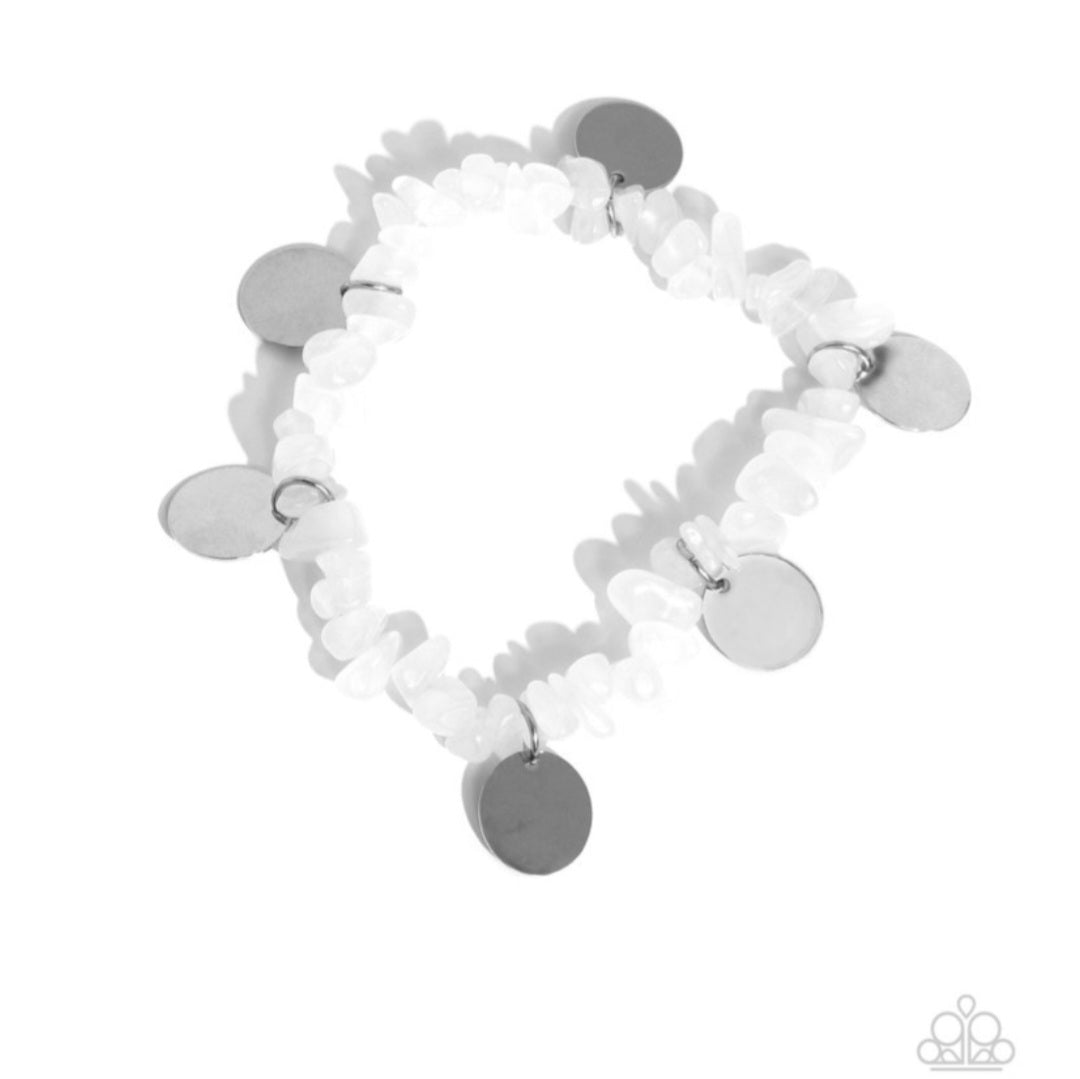 Grounded Grandeur- White Bracelet