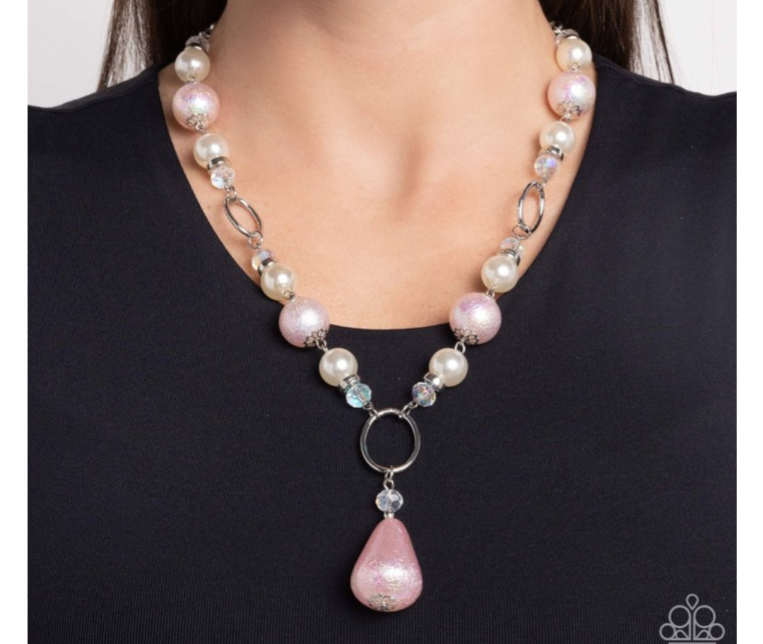 Foiled Fairytale- Pink Necklace