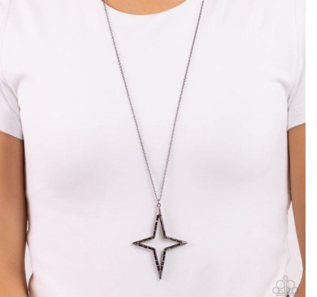 Stellar Showtime-Black Necklace