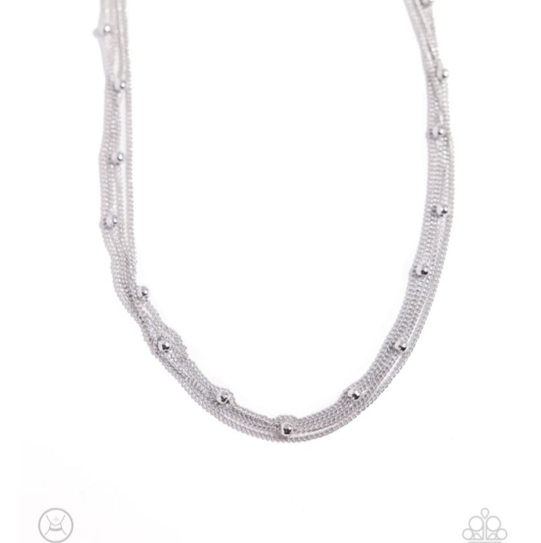 Satellite Strands- Silver Necklace