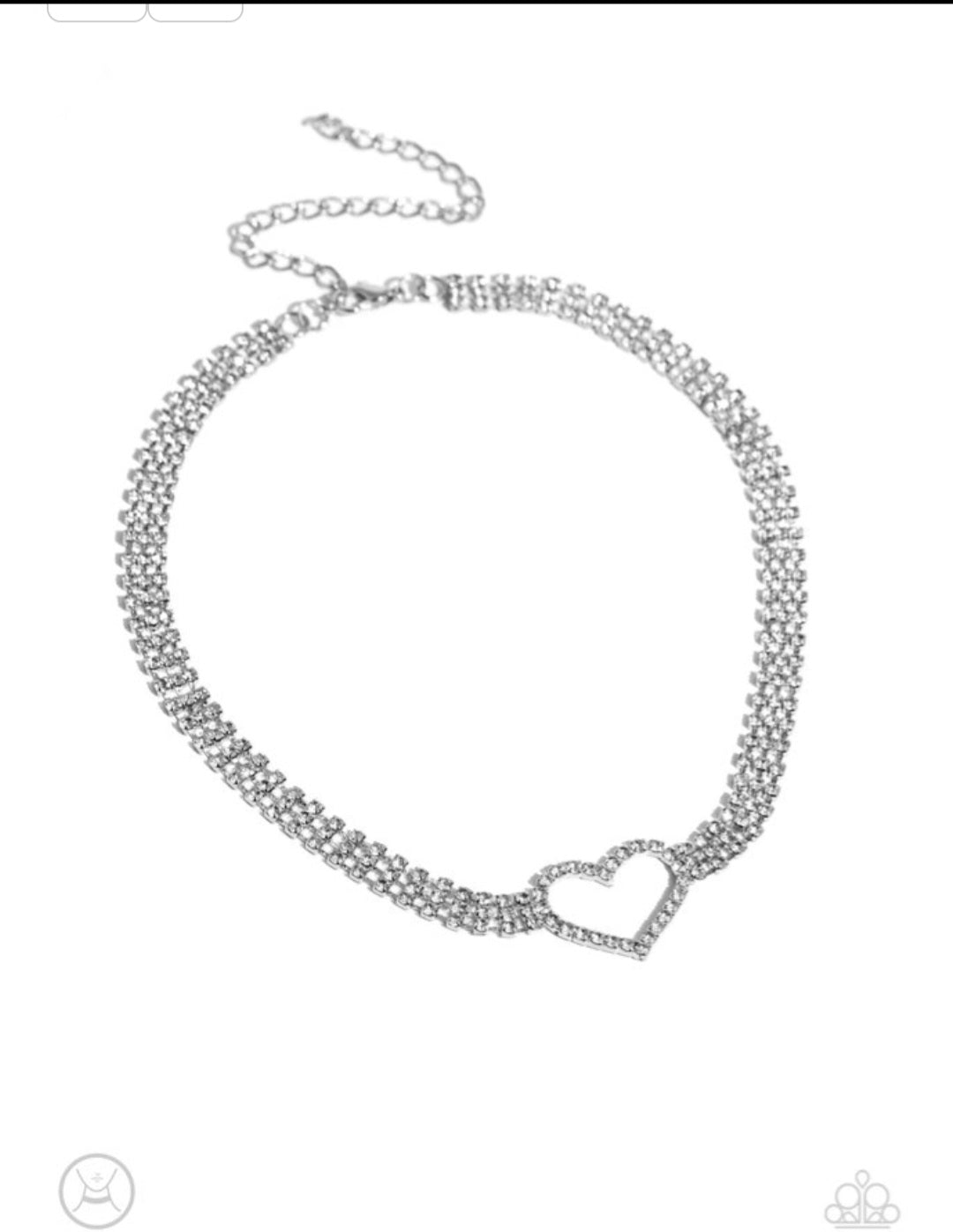 Rows of Romance- White Necklace