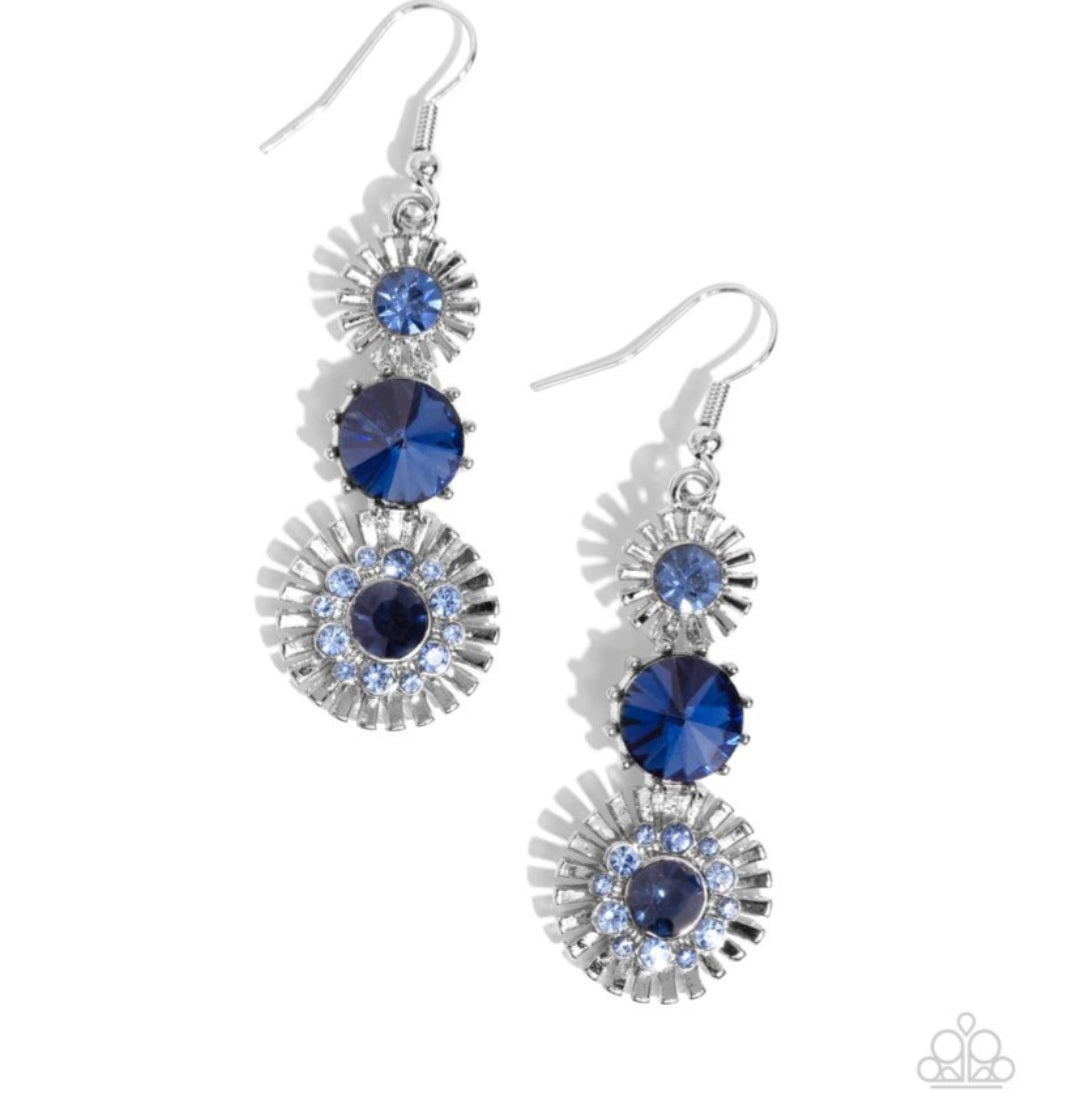 Dedicated Dalliance- Blue Earrings