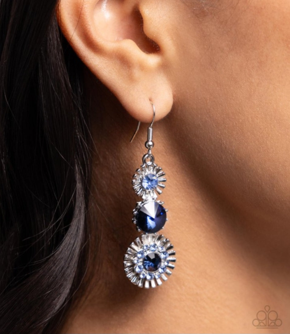 Dedicated Dalliance- Blue Earrings
