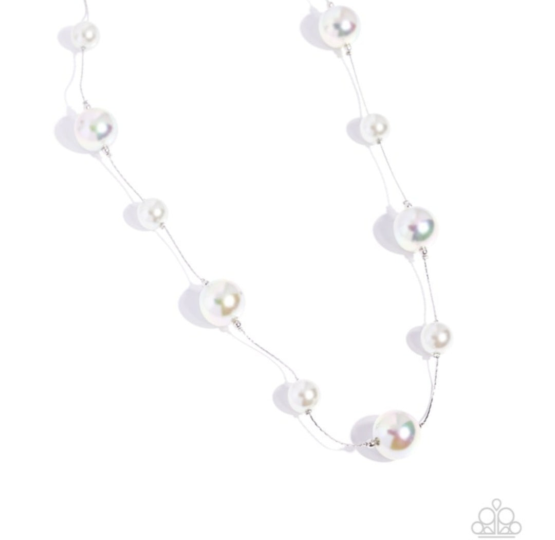 Park Avenue Pearls-Silver Necklace