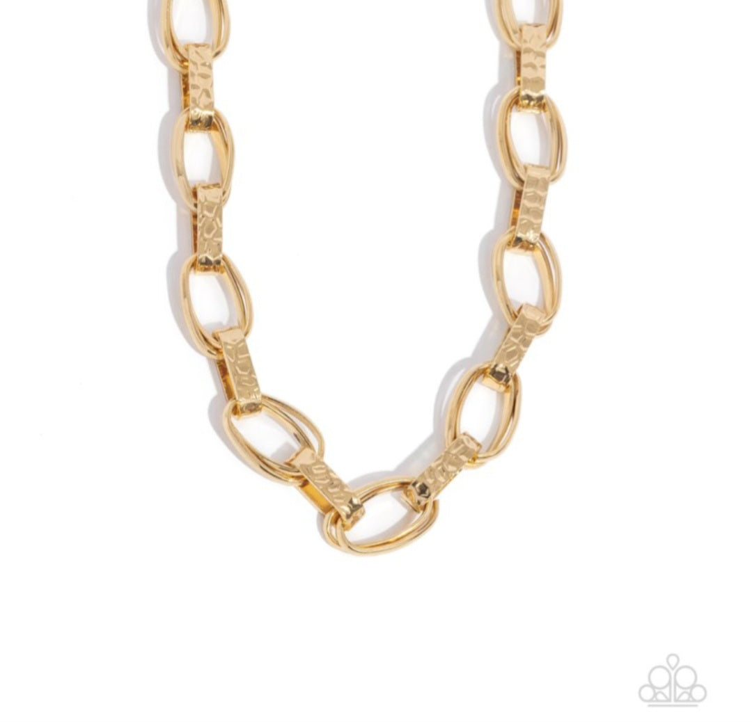 Motley In Motion - Gold Necklace