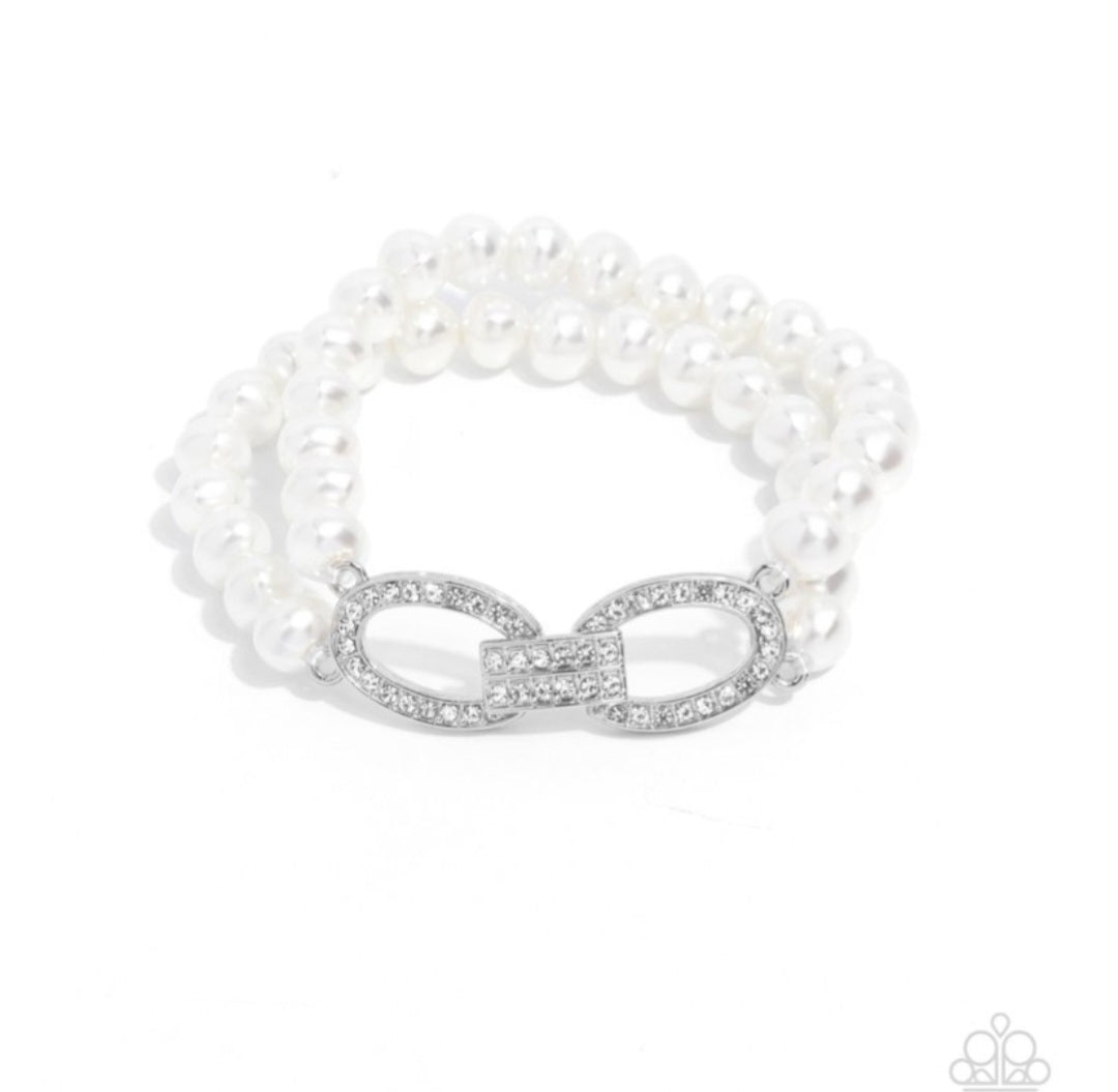 Fancy- Free Fanfare- White Bracelet