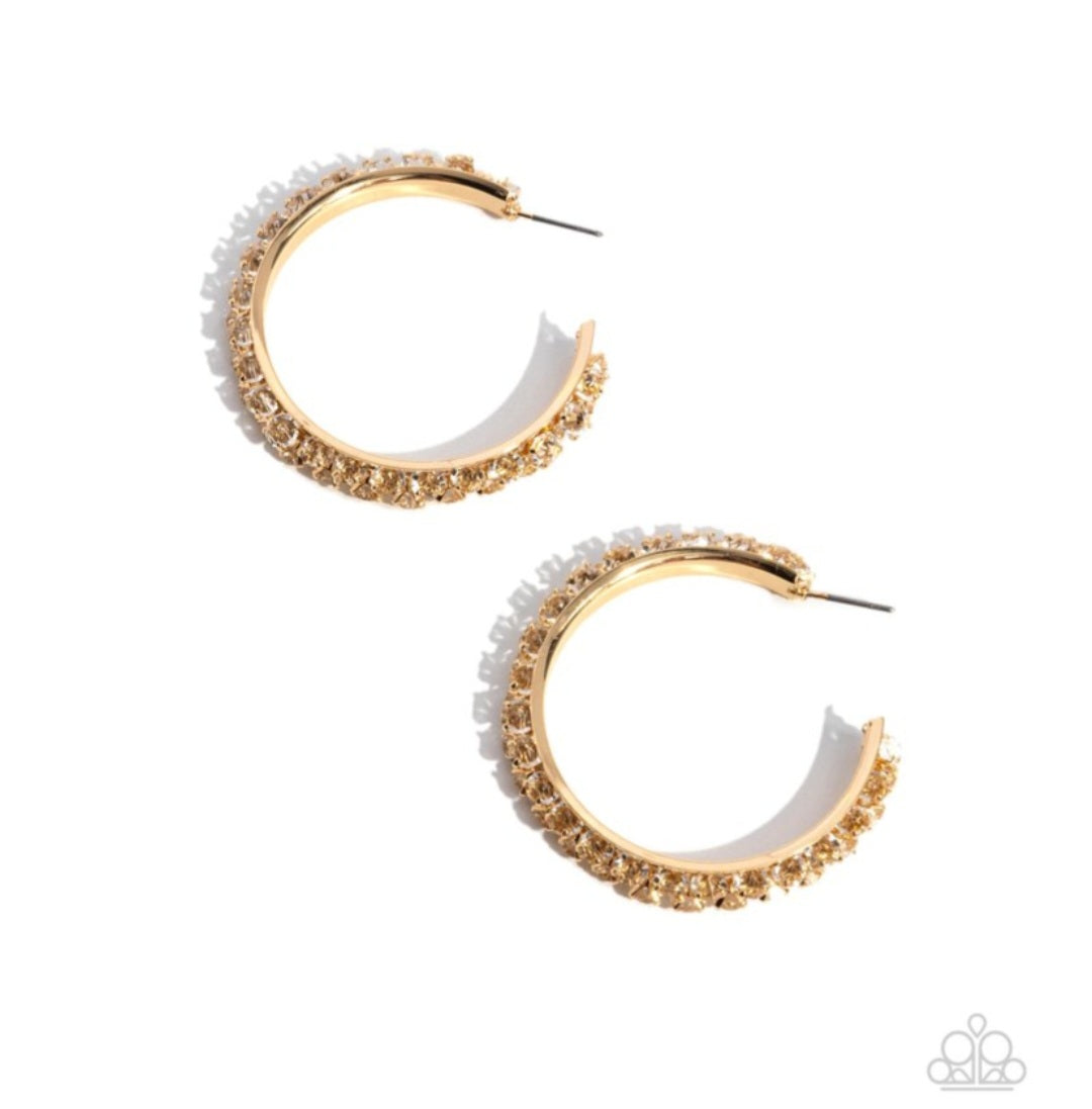 Glowing Garland- Gold Earrings