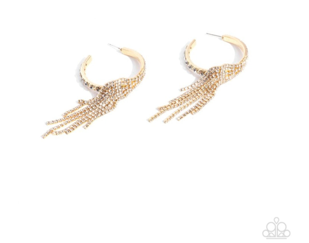 Jaw Dropping Jubilee- Gold Earrings