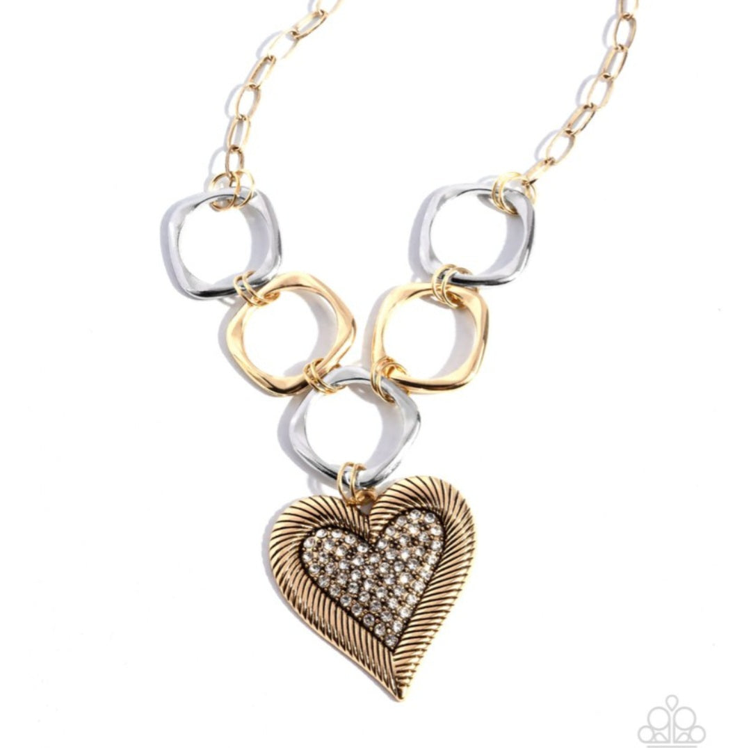 Focused Affection - Gold Necklace