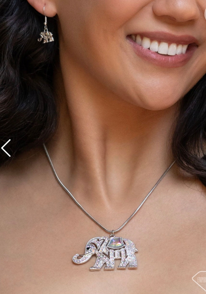 Unforgettable Shimmer- Elephant Necklace