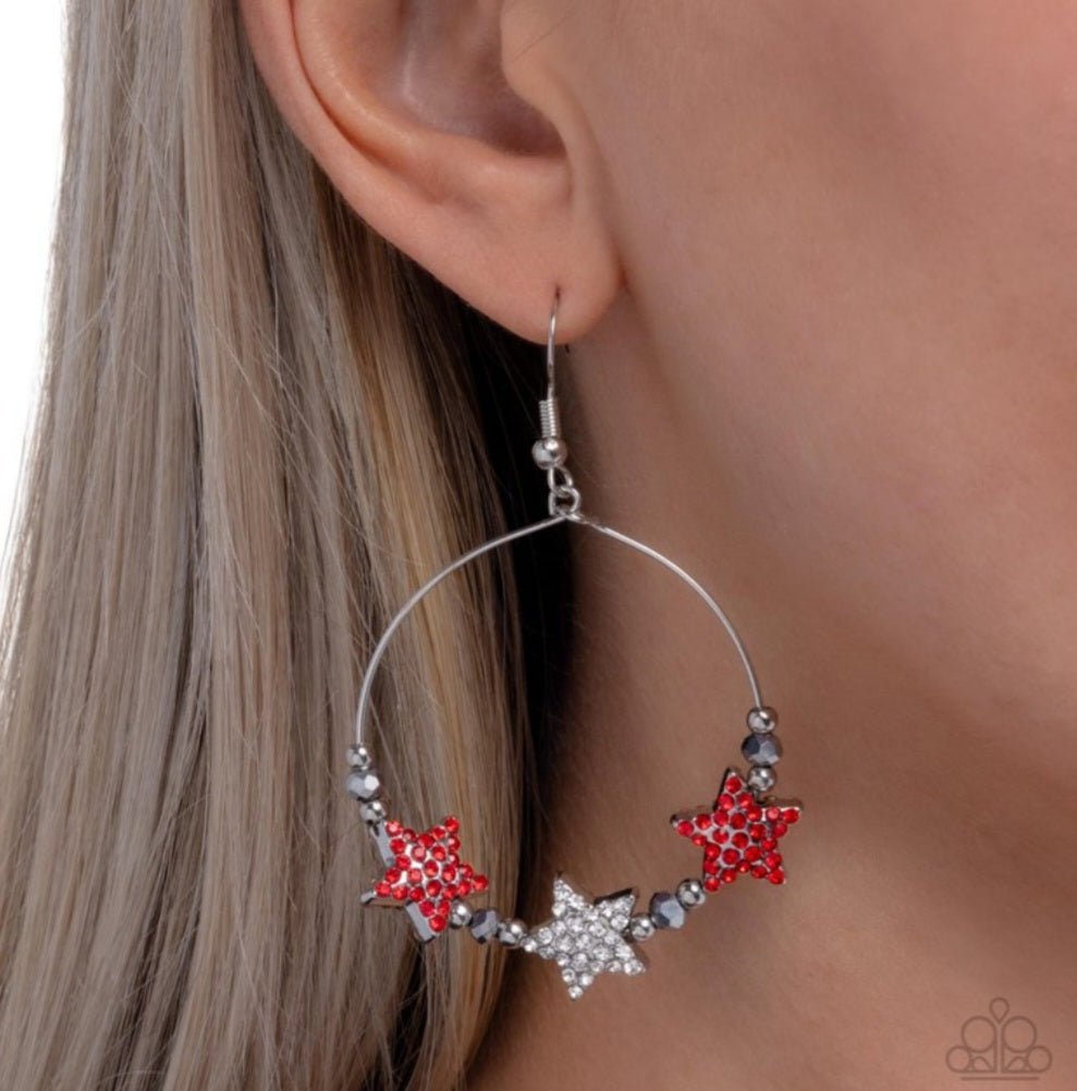 Country Countdown -Red Earrings