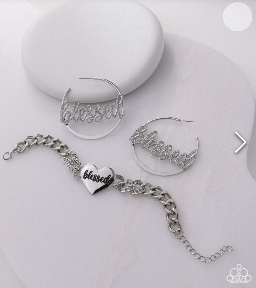 Sunlight Settings Fashion Fix Earrings and Bracelet Blessed set