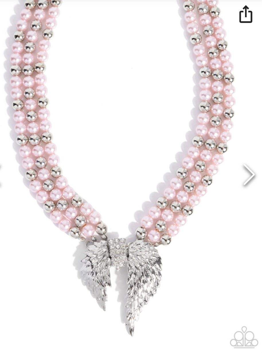 Angelic Ardor- Pink Necklace