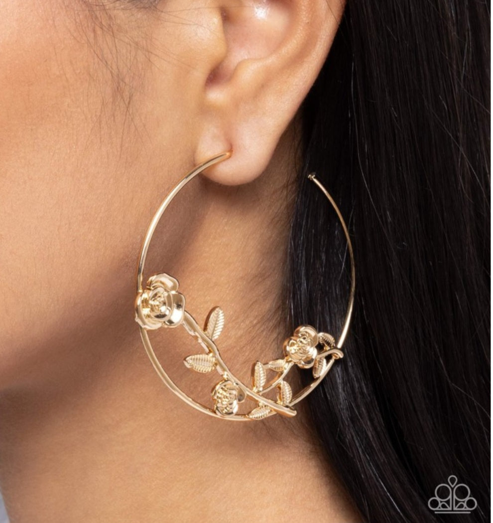 Blooming Benefit- Gold Earrings