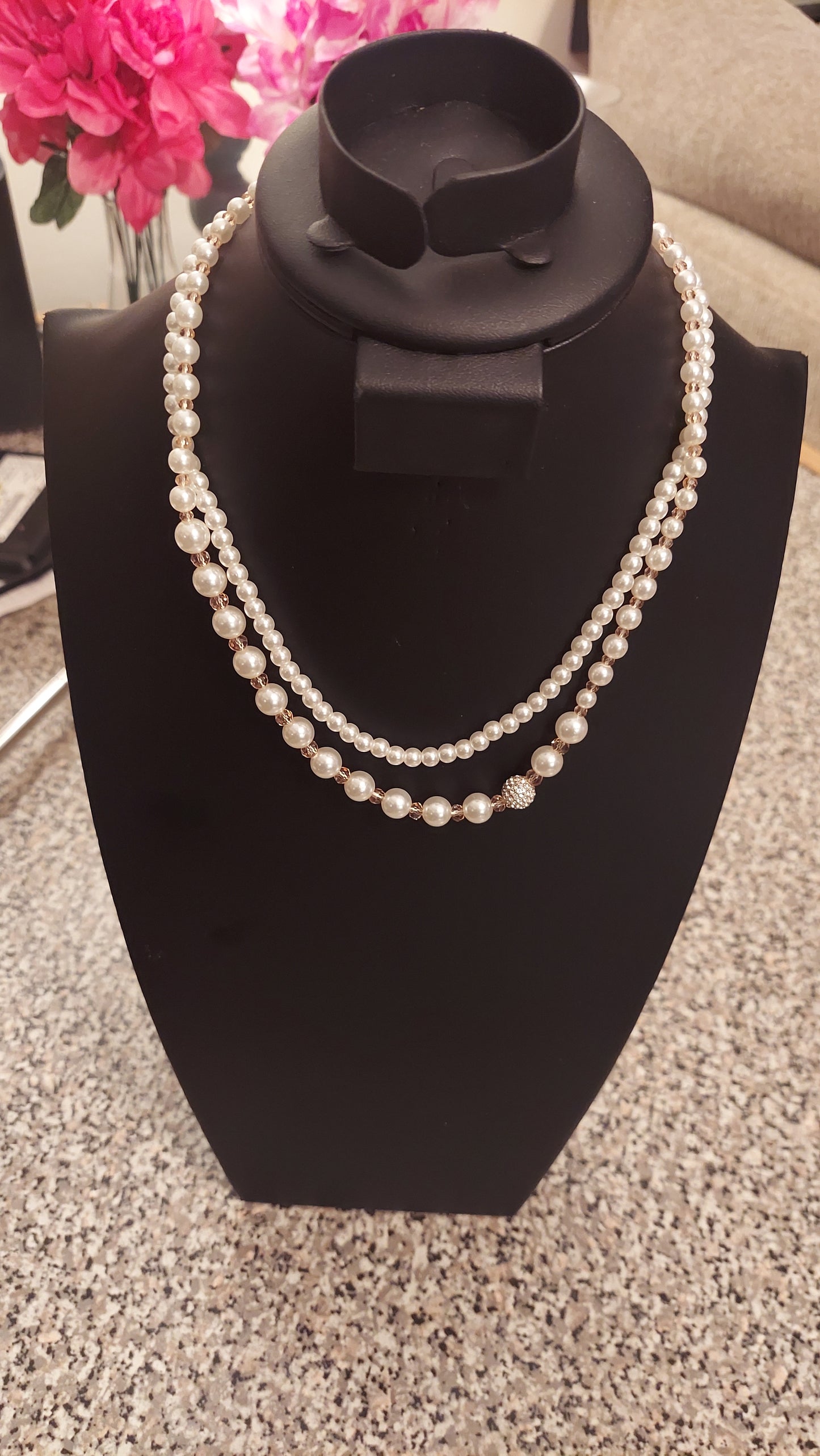 Radiant Range- Pearl and Pink Necklace