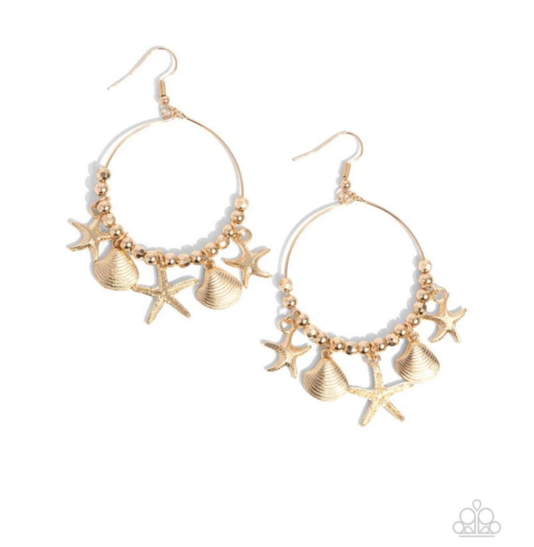 Coastal Conversation- Gold Earrings
