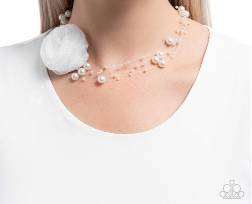 Delicate Debuntante- White pearl Necklace