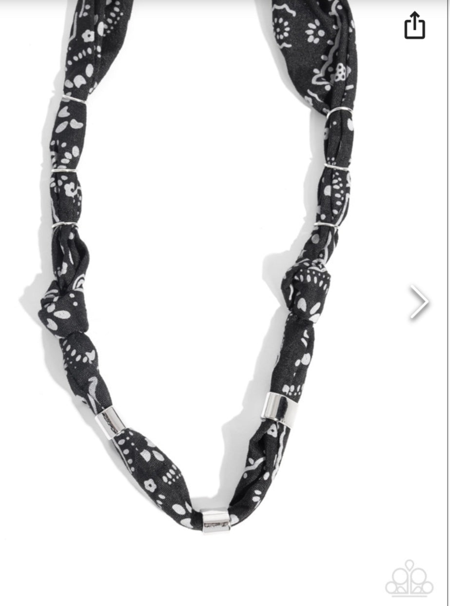 Bandana Balance- Black Necklace