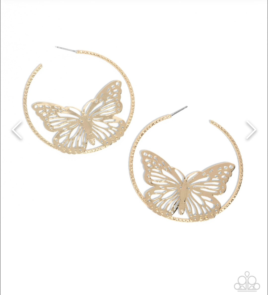 Aerial Alias- Gold Butterfly Earrings