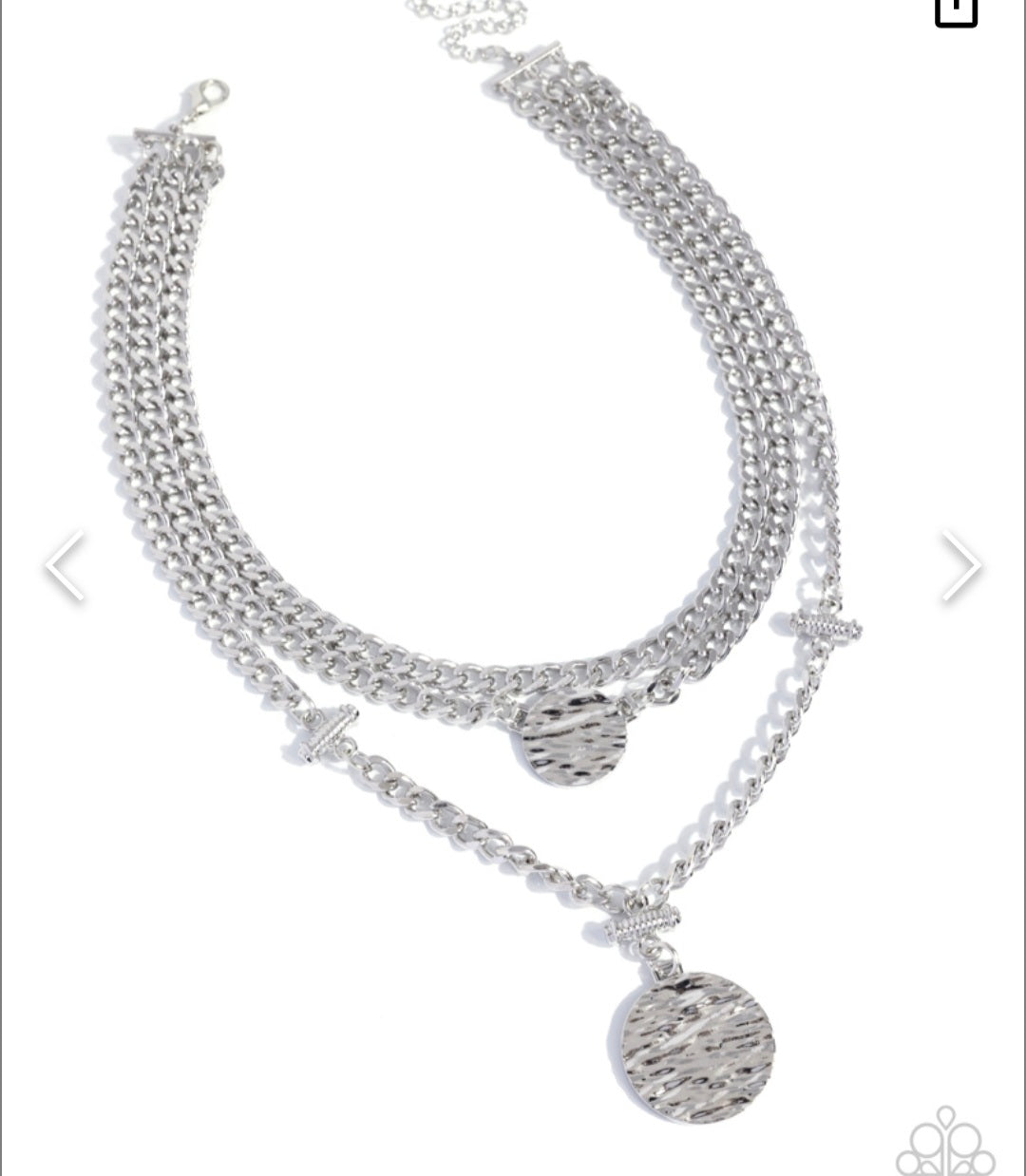 Generously Grungy- Silver Necklace