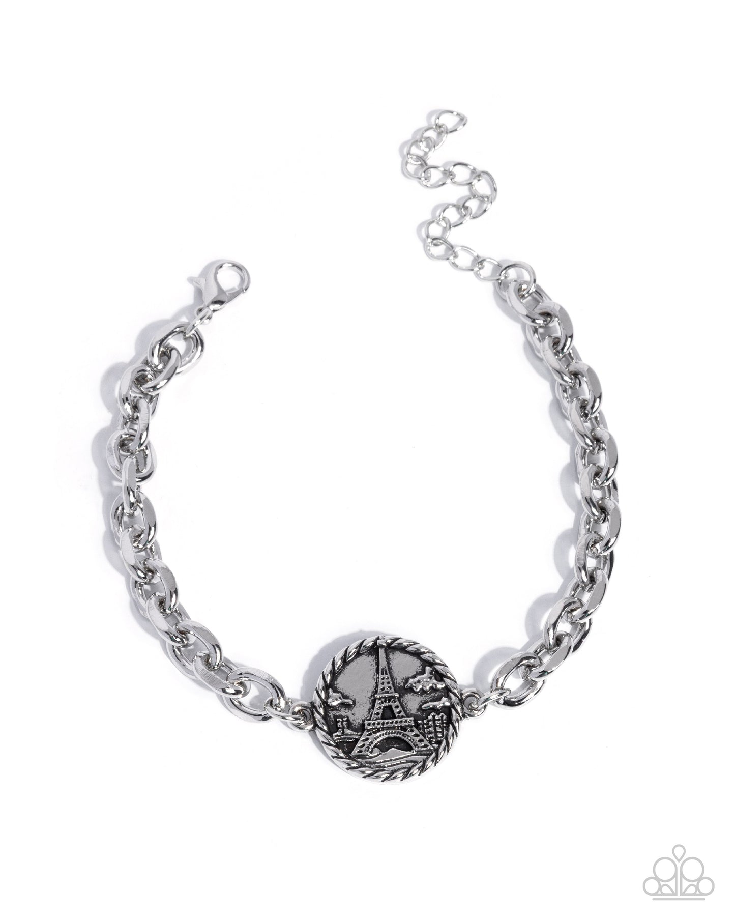 French Class-Silver Eifel Tower Bracelet