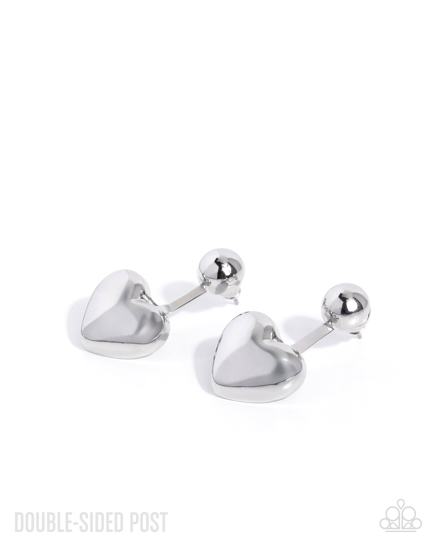 Flirty Finale-Silver Post Earrings