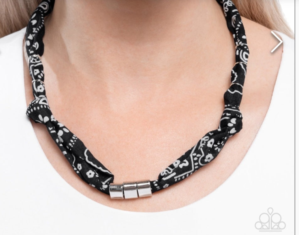 Bandana Balance- Black Necklace