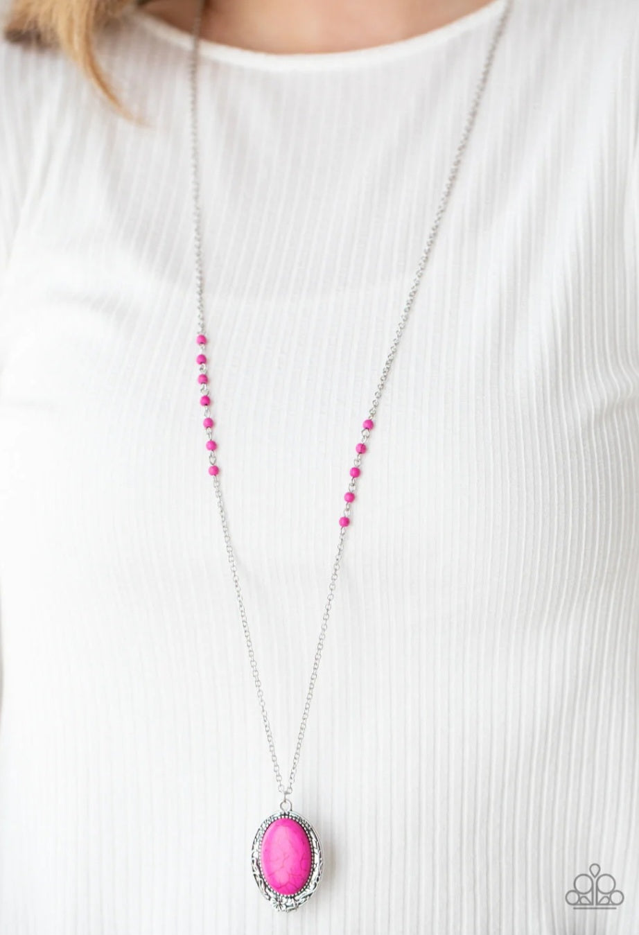 Paparazzi Plateau Paradise- Pink Necklace