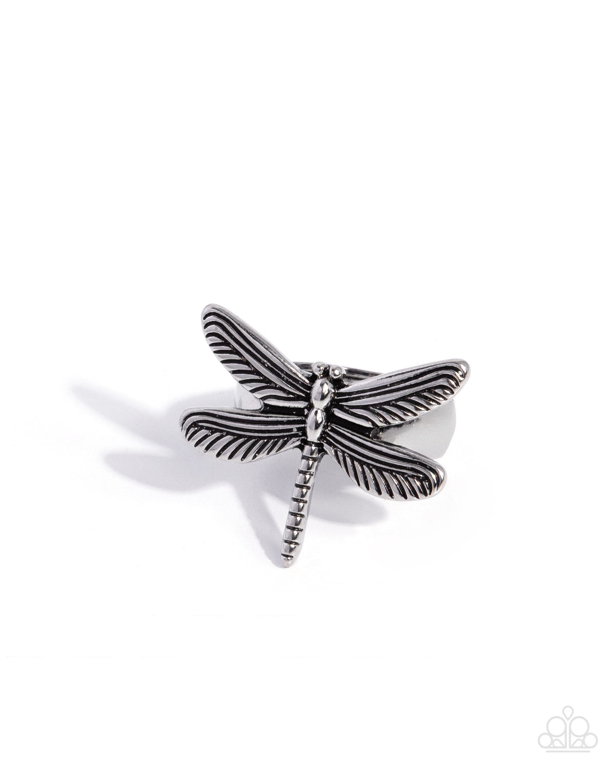 Descending Dragonfly- Silver Ring