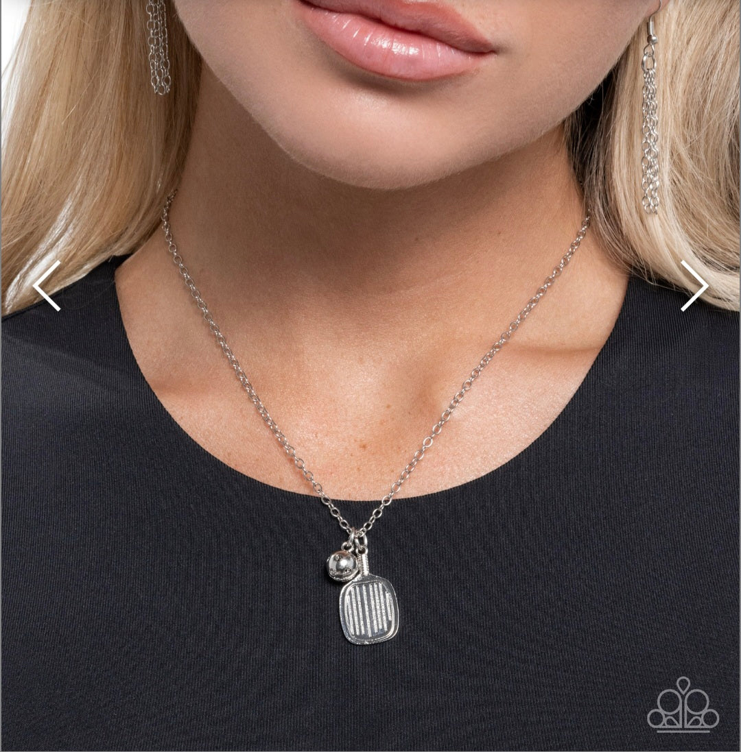 Pickleball Prize- Silver Necklace