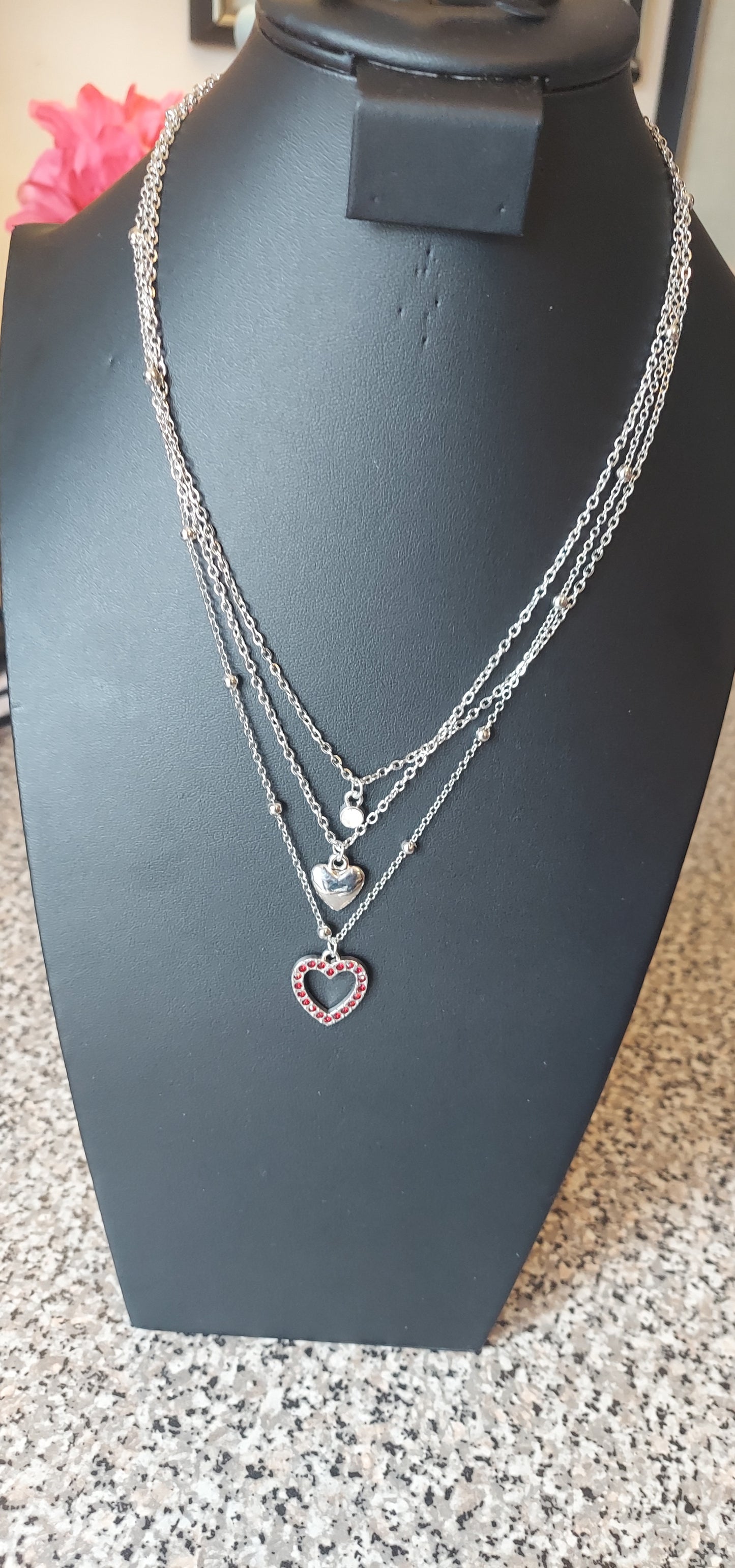 Never Miss a Beat- Red Heart Necklace