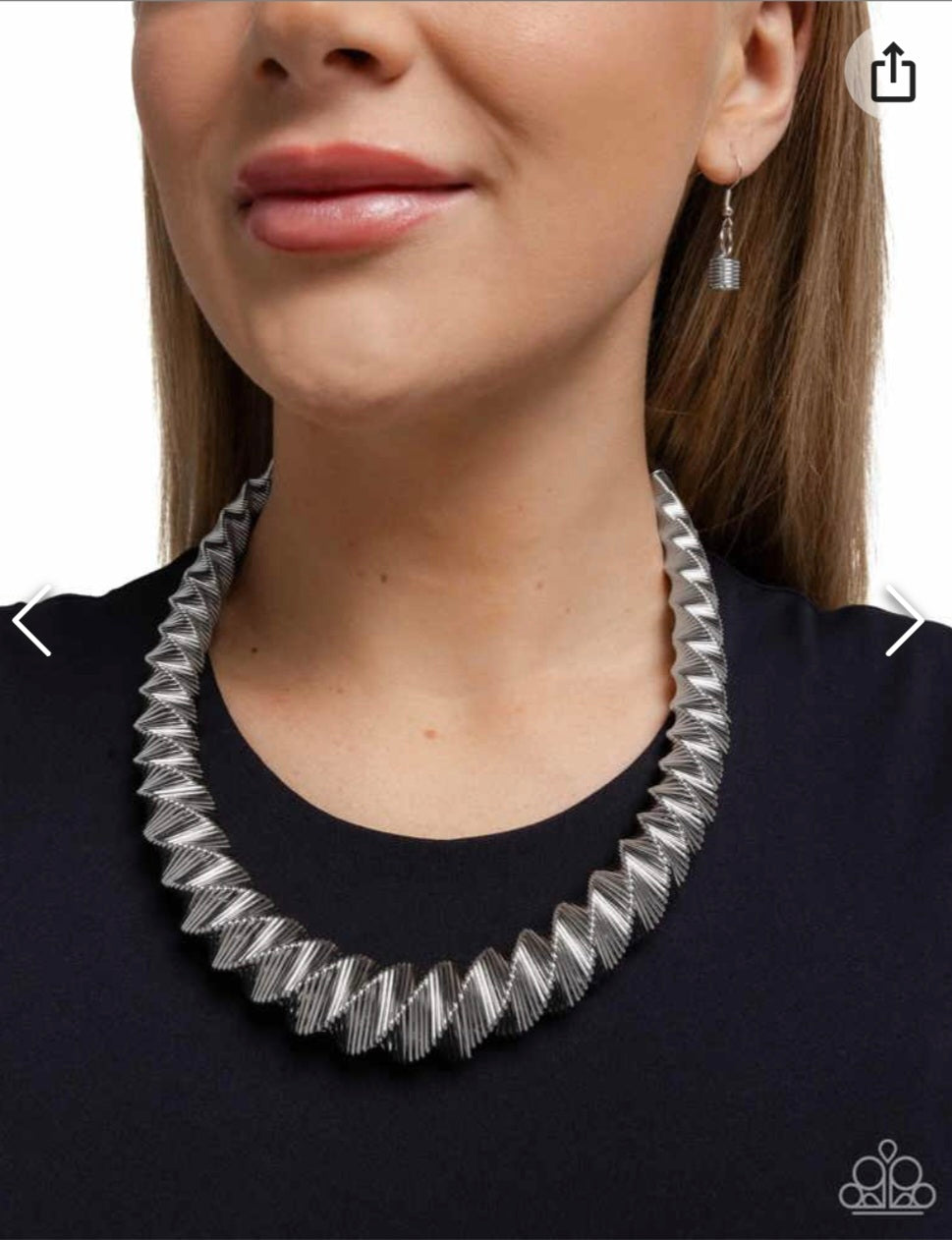 Candescent Coils- Silver Necklace