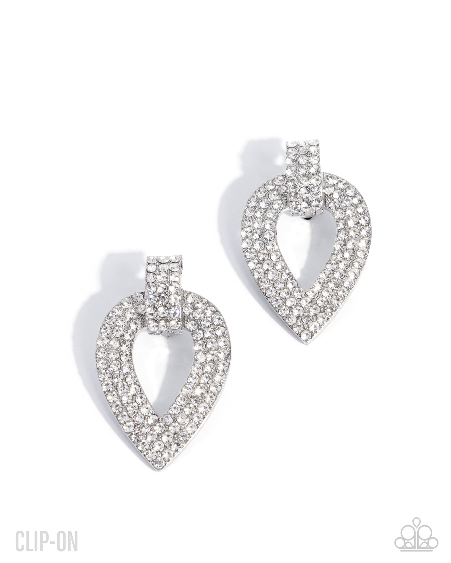 Stop and Shimmer- Silver Clip- On Earrings